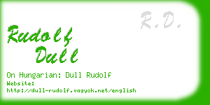 rudolf dull business card